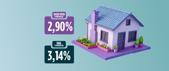 sfondo azzurro con elementi grafici foglie case e cubi: tasso fisso mutuo 2,59% e TAEG 2,81% | Crédit Agricole sfondo azzurro con elementi grafici foglie case e cubi: tasso fisso mutuo 2,59% e TAEG 2,81% | Crédit Agricole