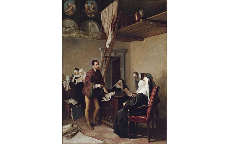 Il Correggio mostra alla badessa Giovanna Piacenza alcuni disegni per gli affreschi nella Camera di S. Paolo | Crédit Agricole Il Correggio mostra alla badessa Giovanna Piacenza alcuni disegni per gli affreschi nella Camera di S. Paolo | Crédit Agricole