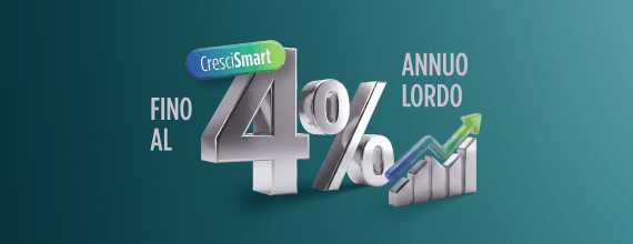 Crescismart - fino al 4% annuo lordo | Crédit Agricole Crescismart - fino al 4% annuo lordo | Crédit Agricole