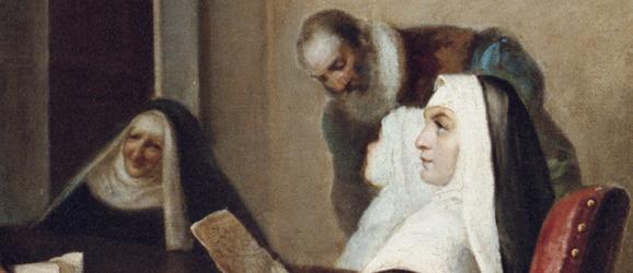 Il Correggio mostra alla badessa Giovanna Piacenza alcuni disegni per gli affreschi nella Camera di S. Paolo | Crédit Agricole Il Correggio mostra alla badessa Giovanna Piacenza alcuni disegni per gli affreschi nella Camera di S. Paolo | Crédit Agricole