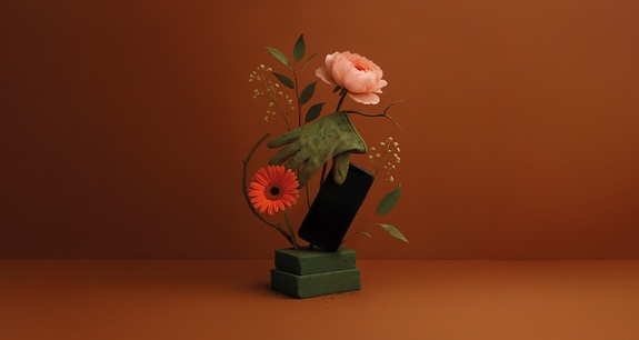 vaso di fiori su sfondo arancione | Crédit Agricole vaso di fiori su sfondo arancione | Crédit Agricole