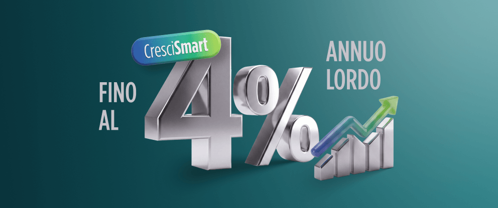 Crescismart - fino al 4% annuo lordo | Crédit Agricole Crescismart - fino al 4% annuo lordo | Crédit Agricole