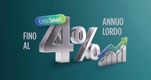 Crescismart - fino al 4% annuo lordo | Crédit Agricole Crescismart - fino al 4% annuo lordo | Crédit Agricole