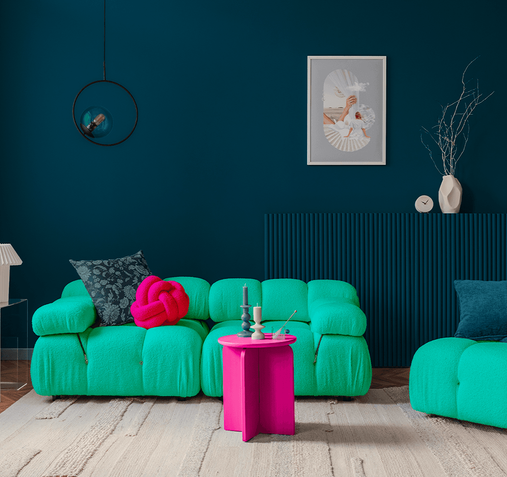 salotto di casa con divano e tavolino | Crédit Agricole