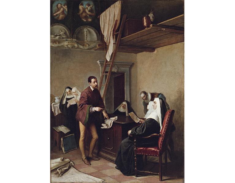 Il Correggio mostra alla badessa Giovanna Piacenza alcuni disegni per gli affreschi nella Camera di S. Paolo | Crédit Agricole Il Correggio mostra alla badessa Giovanna Piacenza alcuni disegni per gli affreschi nella Camera di S. Paolo | Crédit Agricole