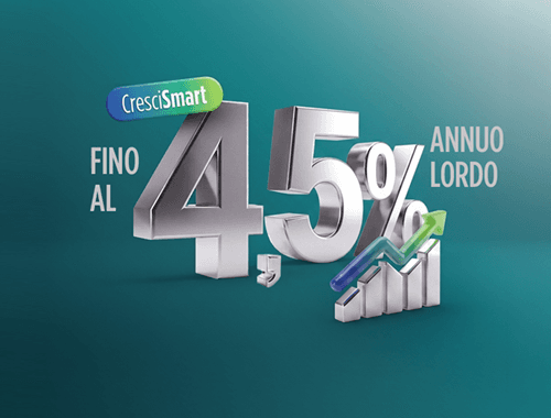 Crescismart - fino al 4,5% annuo lordo | Crédit Agricole Crescismart - fino al 4,5% annuo lordo | Crédit Agricole